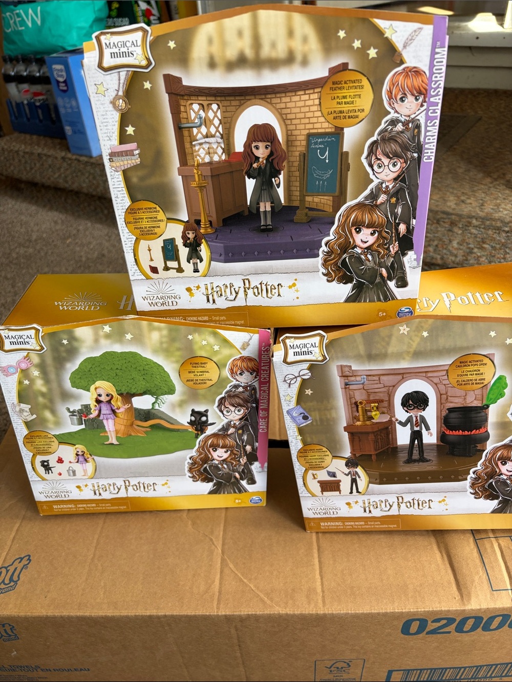 Harry Potter Magical Minis Playset - Yellow/Gold Packaging
